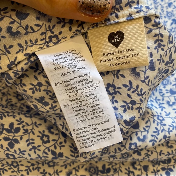 Madewell Blue Floral Ruffle Maxi Dress - Picture 7 of 7